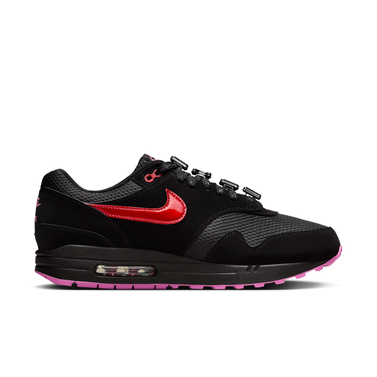 HV2302-001 Nike Air Max 1 PRM Black and Playful Pink (Men's)