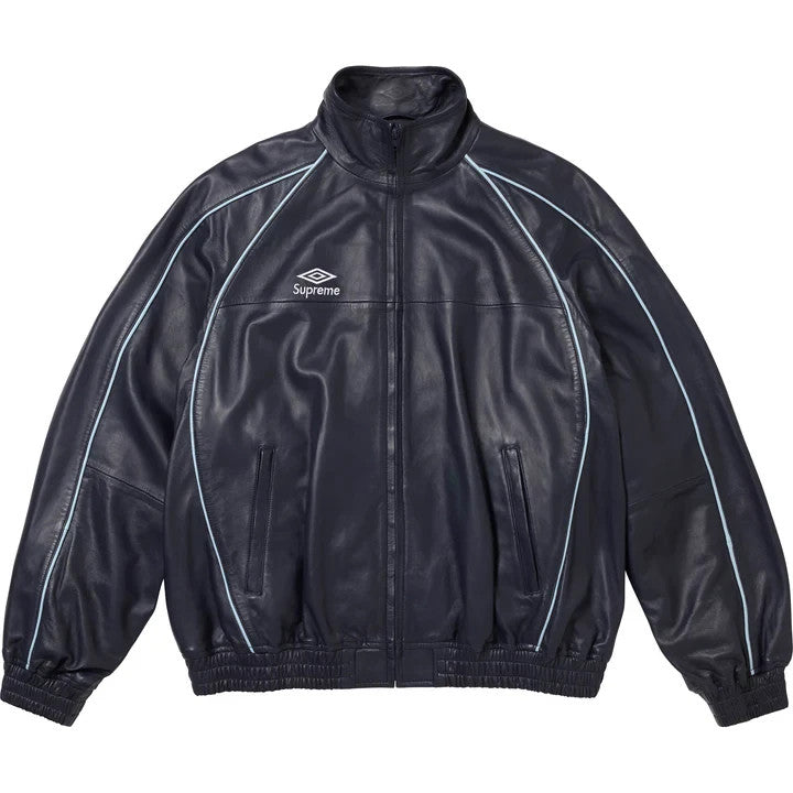 Supreme Umbro Leather Track Jacket Navy