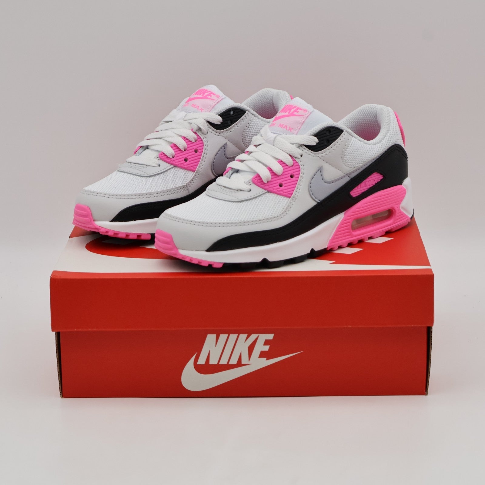 IM4613-100 Nike Air Max 90 OG White Pink Glow Black Wolf Grey (Women's)