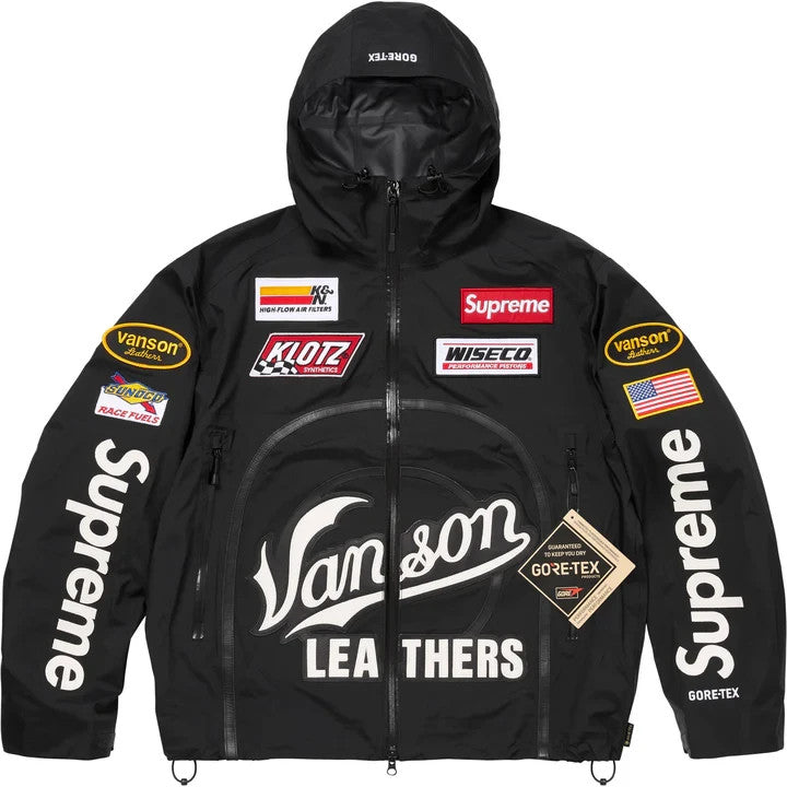 Supreme Vanson Leathers GORE-TEX Shell Jacket Black
