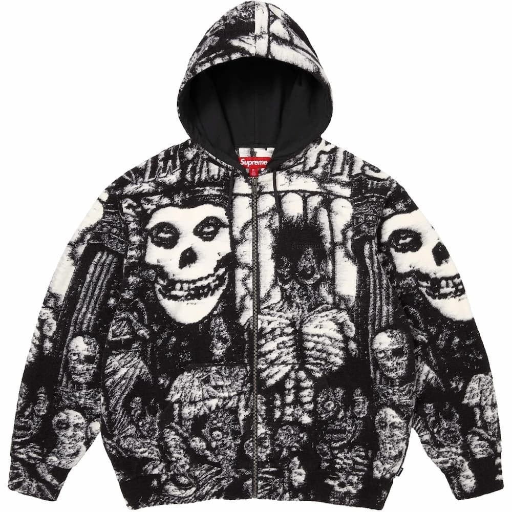 Supreme The Misfits Zip Up Hooded Sweater Black