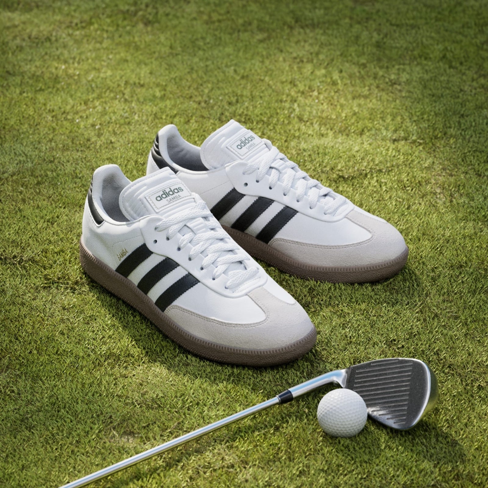 JH6149 adidas Samba Golf Full Grain Leather Cloud White Core Black Gum (Men's)
