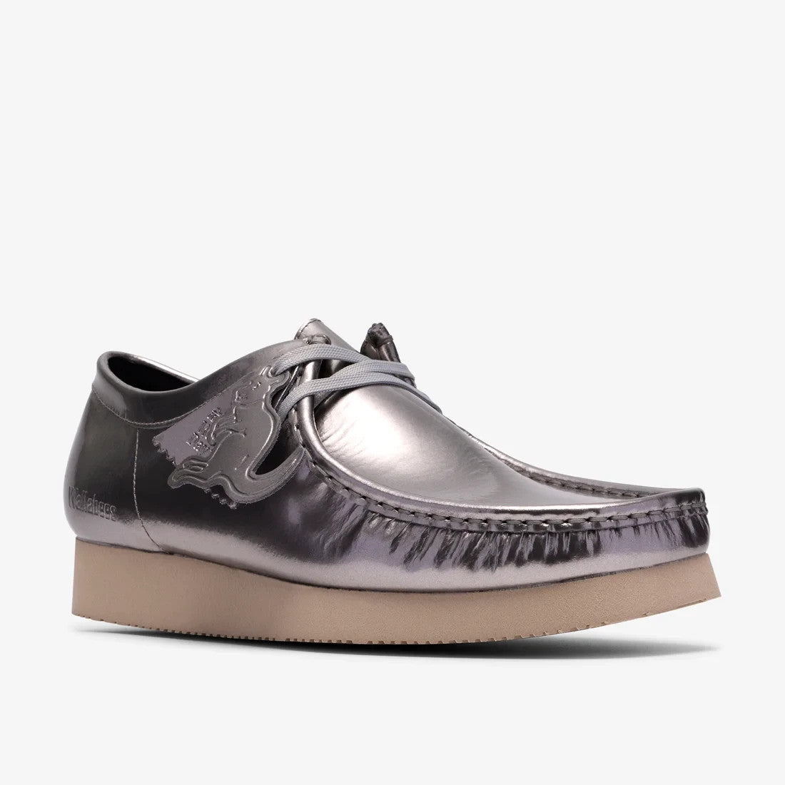 26186501 Clarks Wallabee 2604 Silver Patent (Men's)