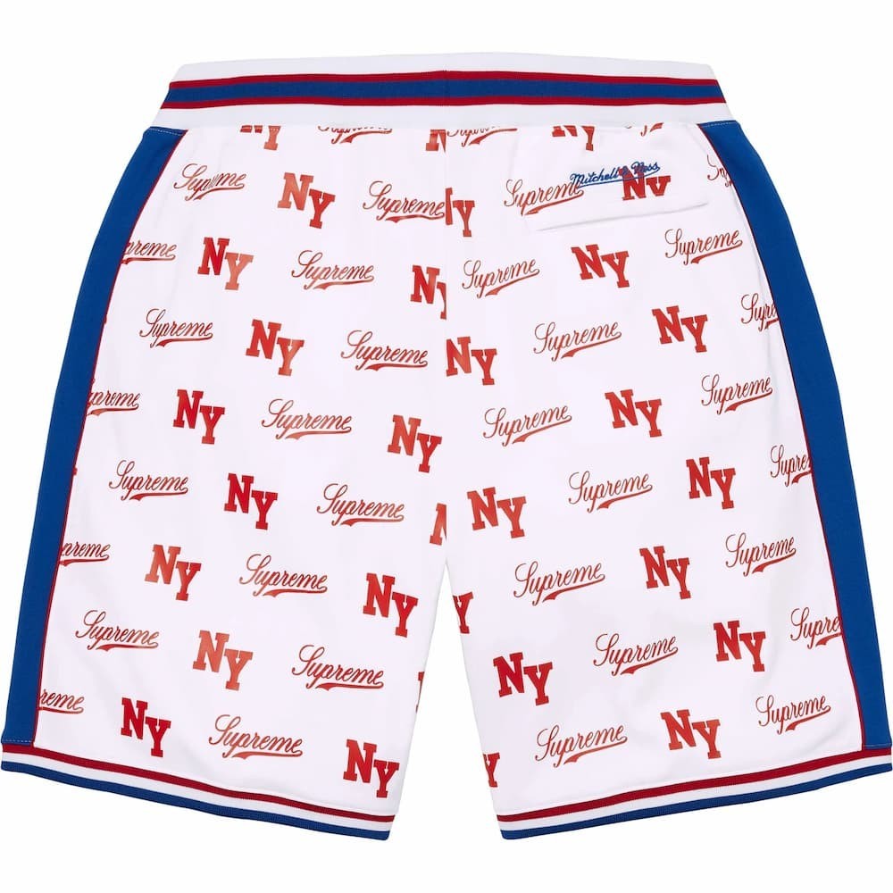 Supreme Mitchell Ness Monogram Basketball Short White