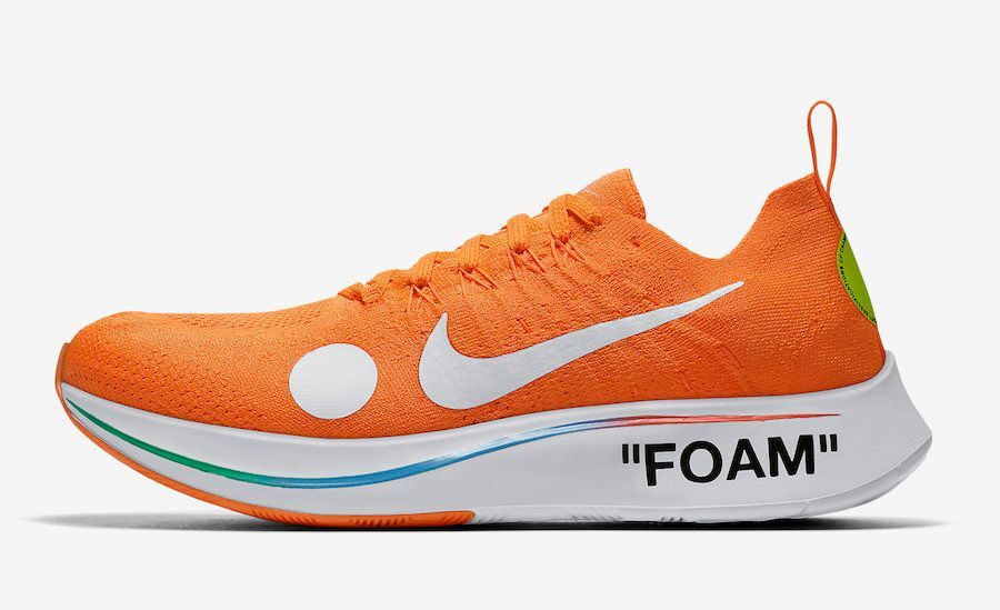 AO2115-800 Off-White à Nike Zoom Fly Mercurial Flyknit Total Orange (Men's)