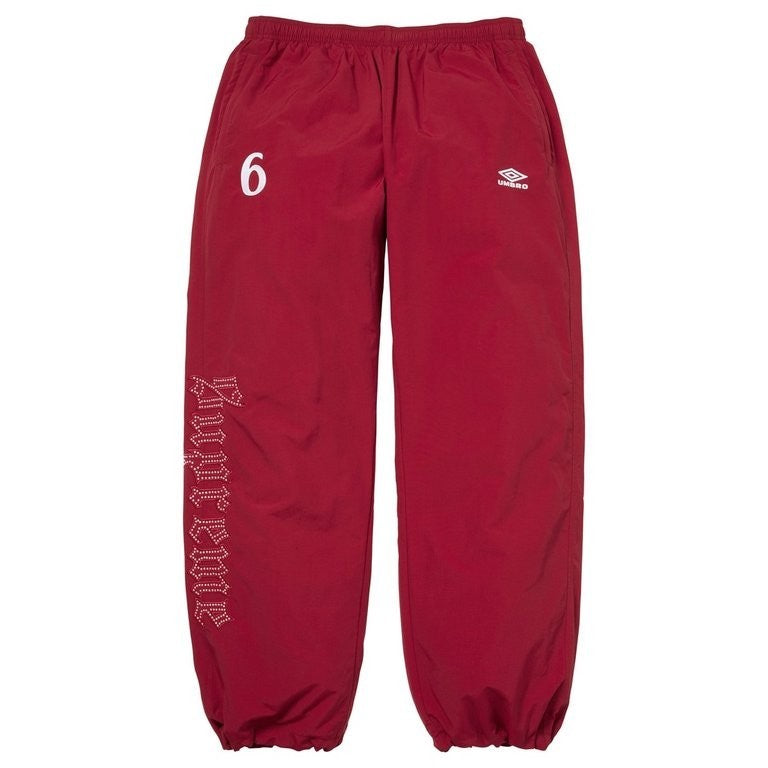 Supreme x Umbro Rhinestone Track Pant Red