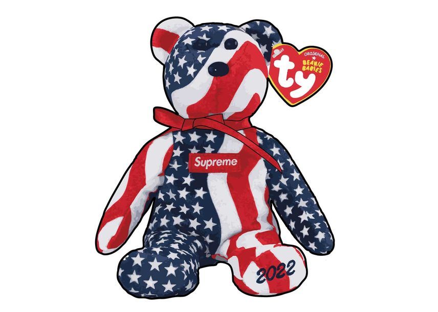 Supreme ty Beanie Baby Flag
