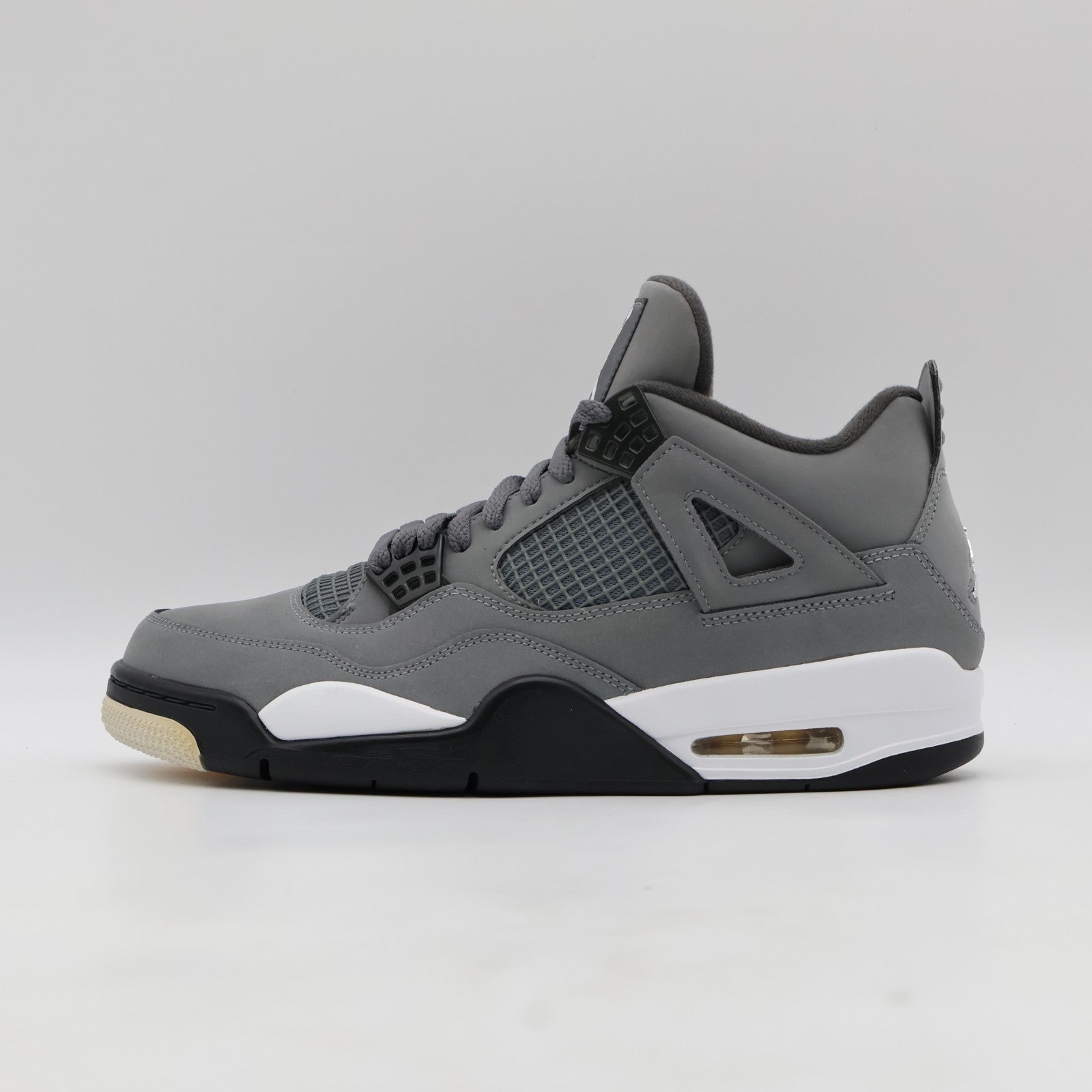 308497-007 Nike Air Jordan 4 Retro Cool Grey Chrome Dark Charcoal White Steel