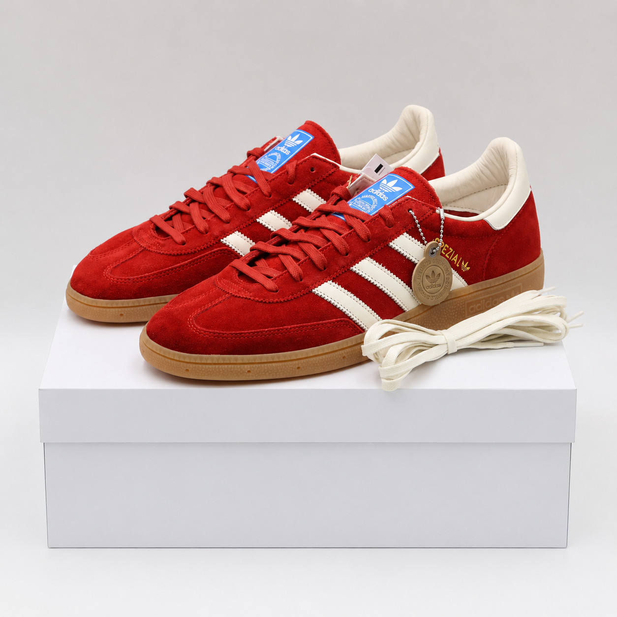 JR9535 adidas Originals Handball Spezial Made in Germany Equipment Red (Men's)