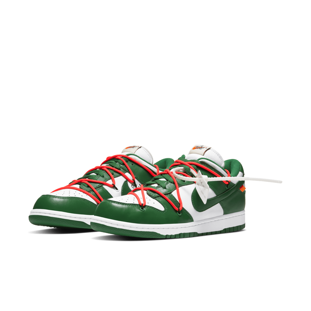 CT0856-100 OFF-WHITE Ã Nike Dunk Low White/Pine-Green (Men's)
