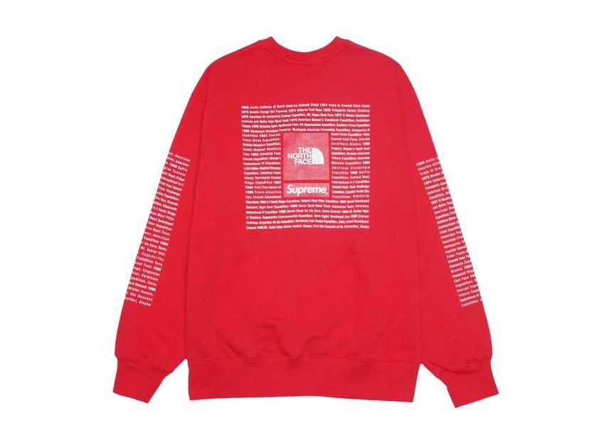 Supreme The North Face Crewneck Red