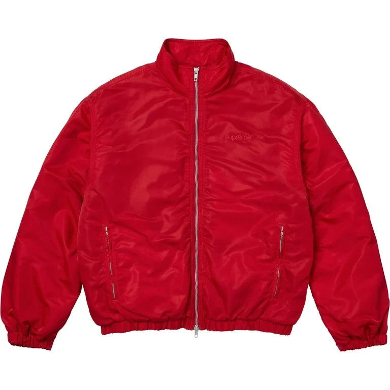 Supreme Stand Collar Lined Nylon Jacket Red