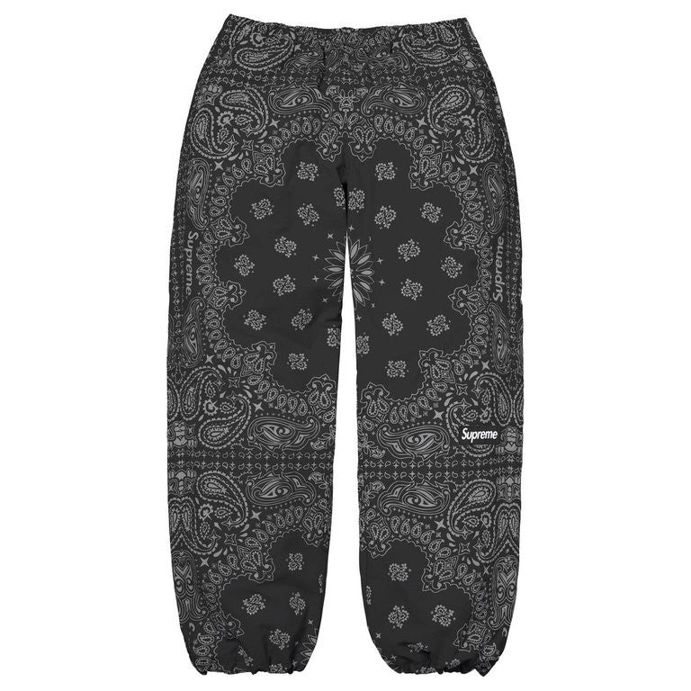 Supreme Reflective Bandana Track Pant Black