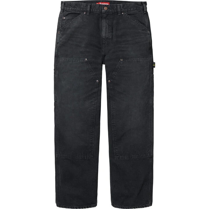 Supreme Worn Double Knee Painter Pant Black