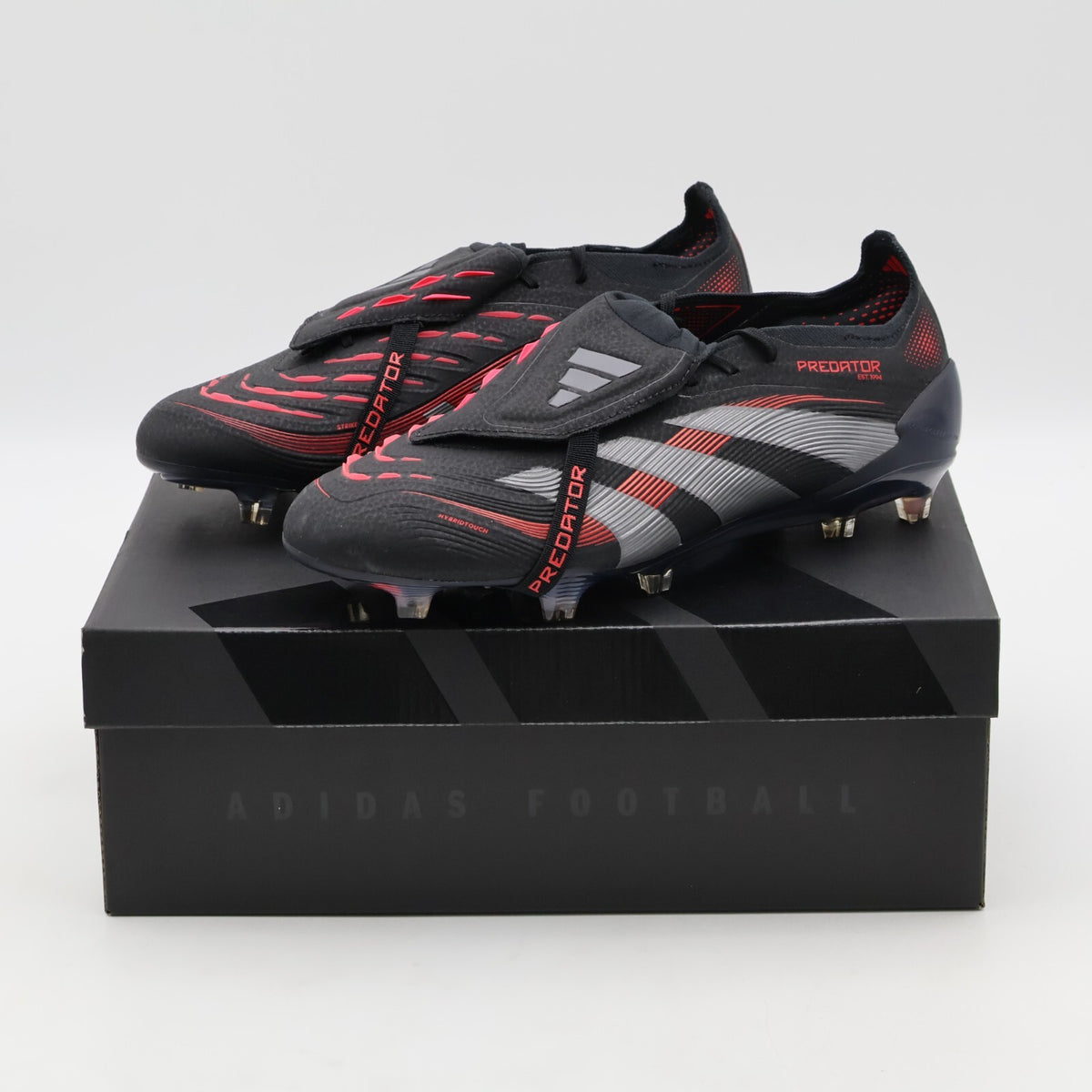ID8964 adidas Predator Elite Fold Over Tongue FG Core Black Grey Four (Men's)