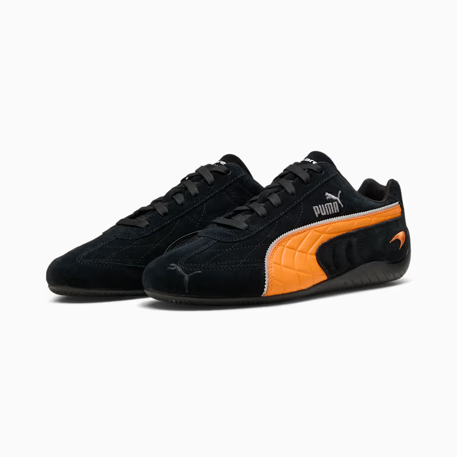 309452-01 McLaren à Puma Speedcat "PUMA Black/Bright Papaya" (Men's)