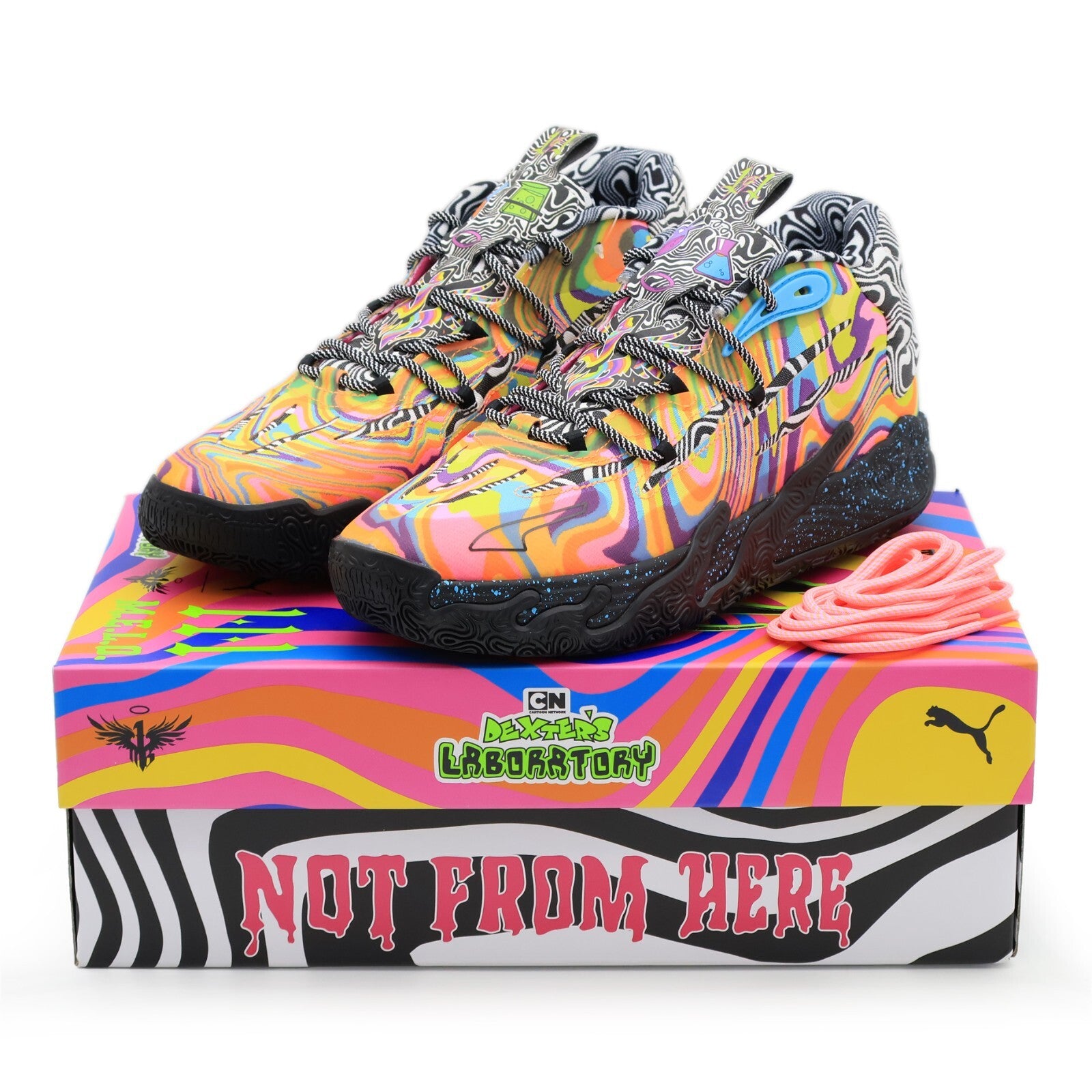 379330-01 Dexterâs Laboratory Puma MB.03 Poison Pink Fluro Orange Pes (Men's)