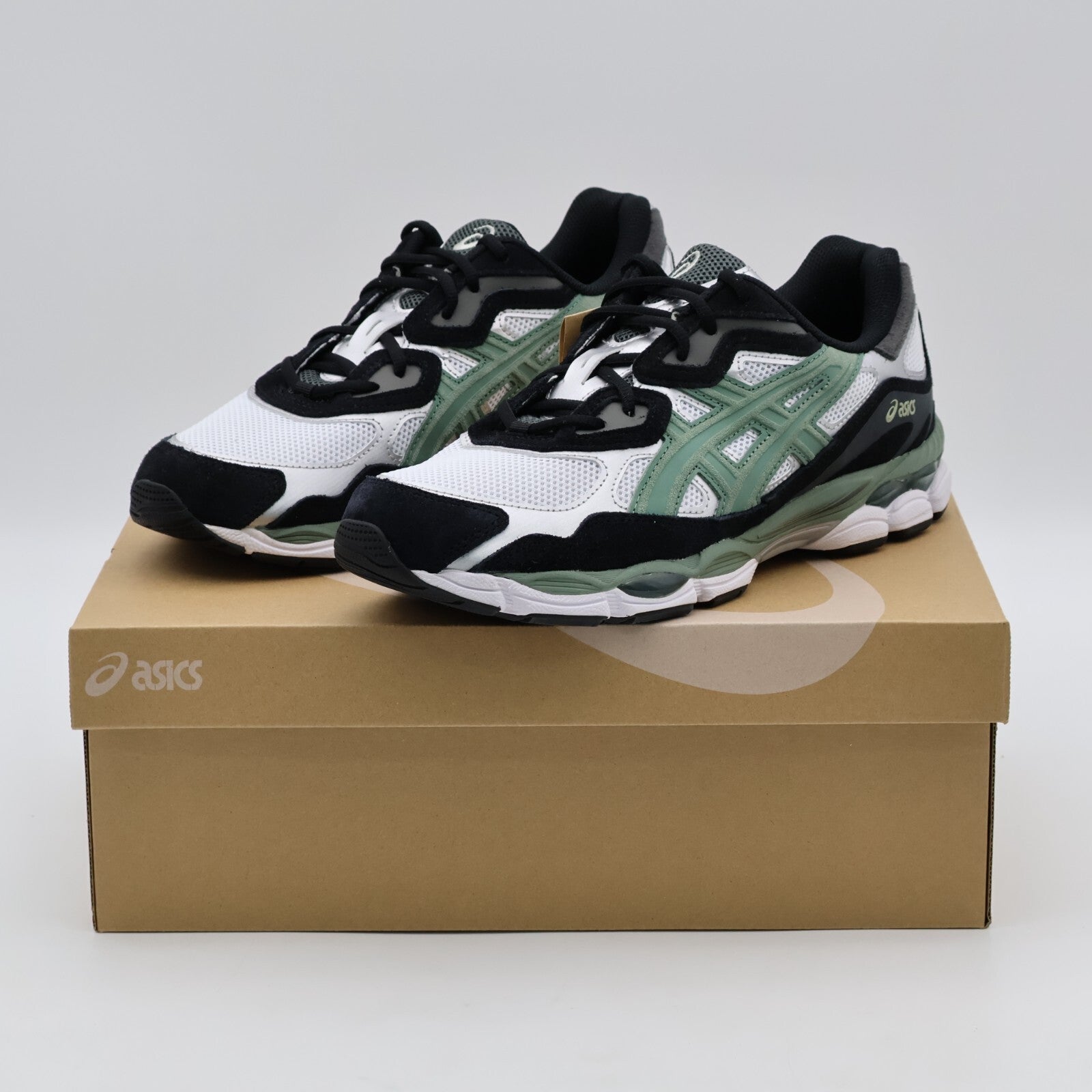 1201A789-101 Asics Gel-NYC White Ivy Black Sage Green Grey Black Khaki (Men's)