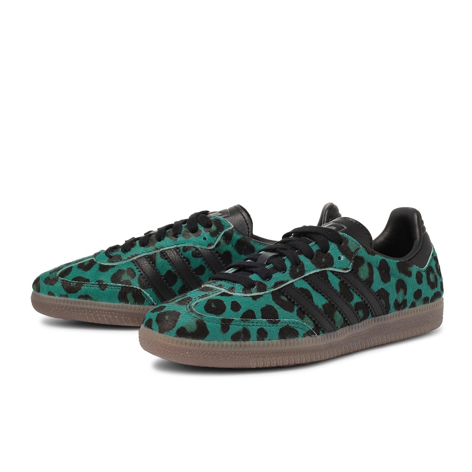 HQ9374 adidas Samba Leopard/Semi Screaming Green (Women's)
