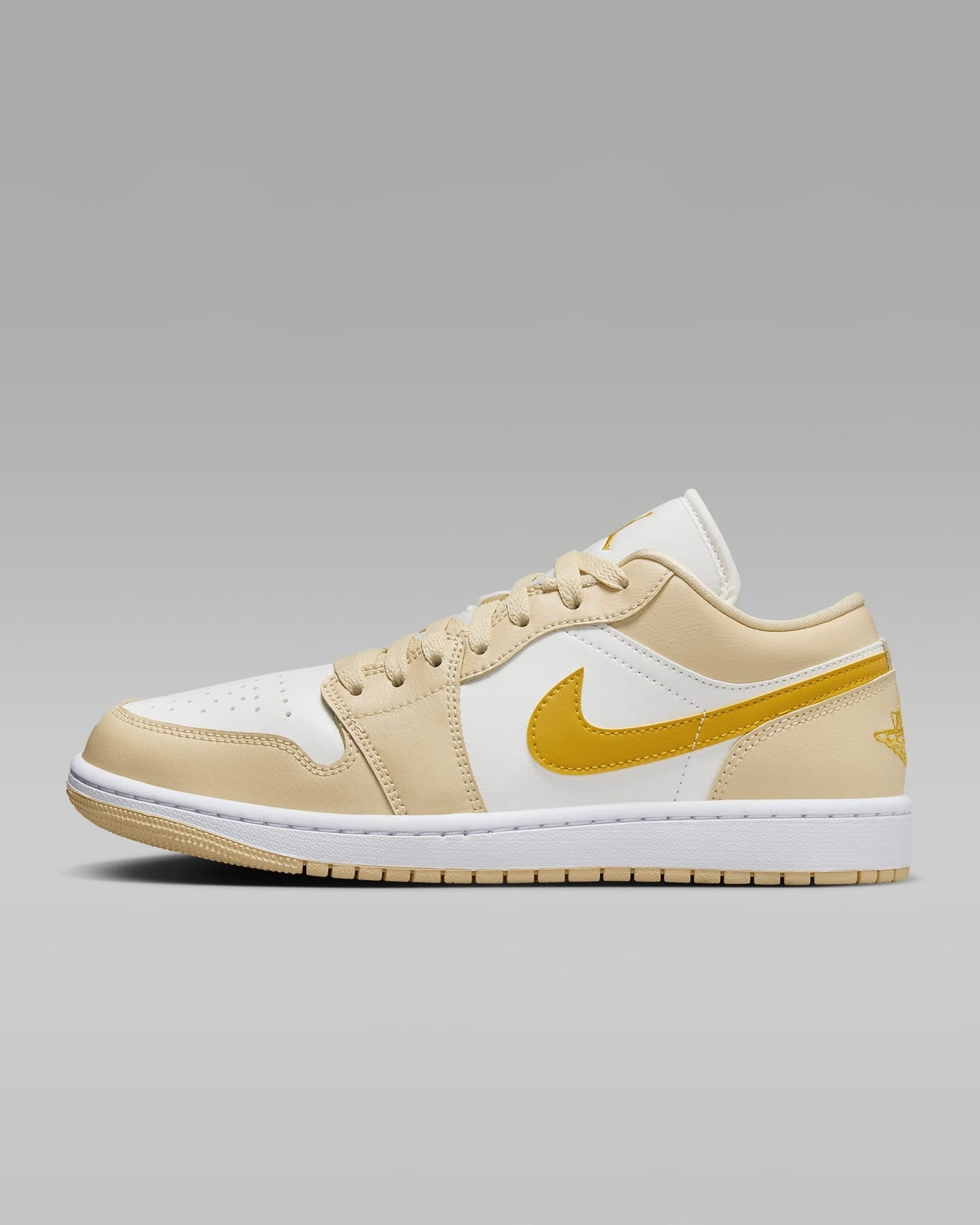 DC0774-170 Nike Air Jordan 1 Low Sail Pale Vanilla White Yellow Ocher (Women's)