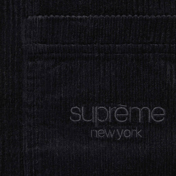 Supreme Wide Wale Corduroy Snap Shirt Black
