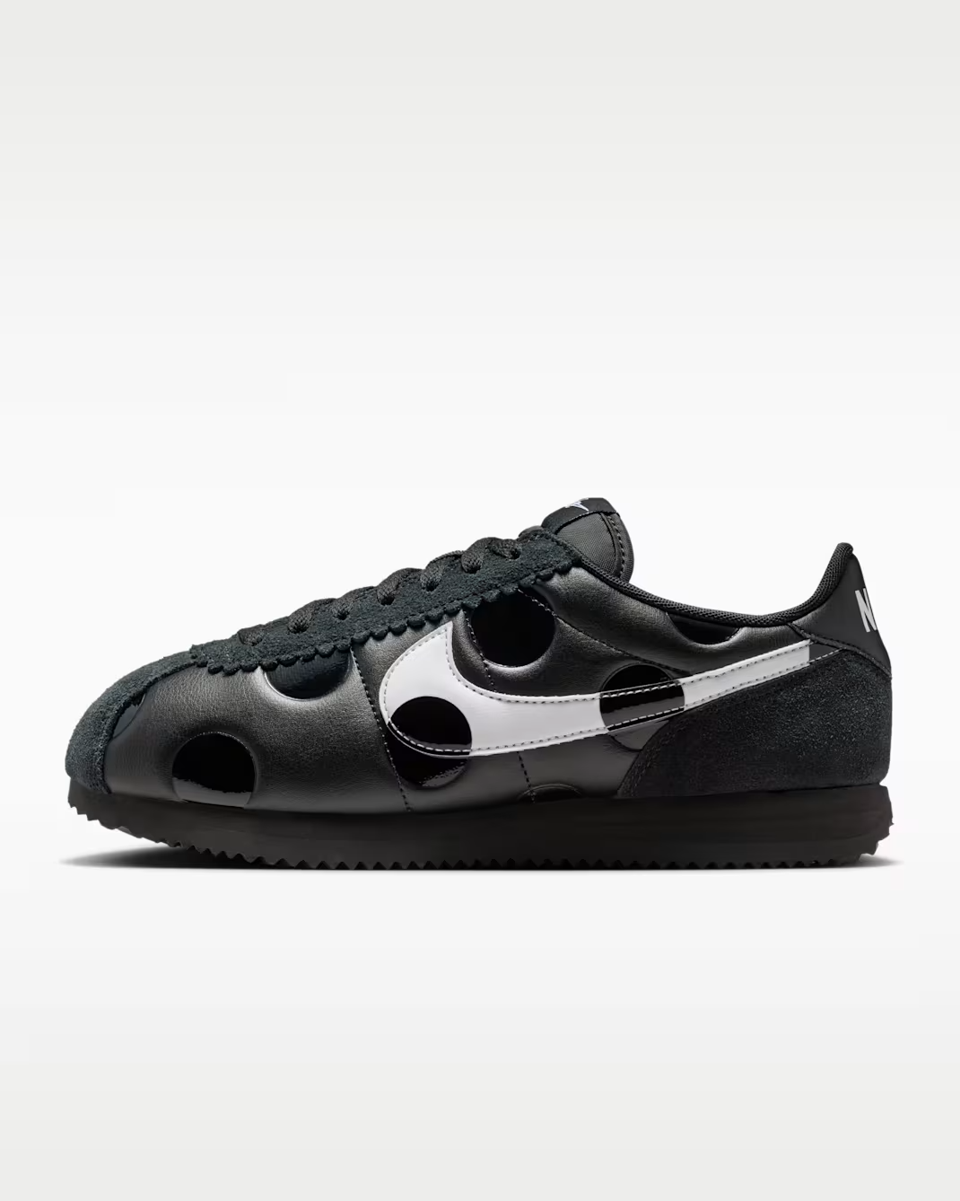 IR1332-001 Nike Women's Cortez "Polka Dot/Black/White"