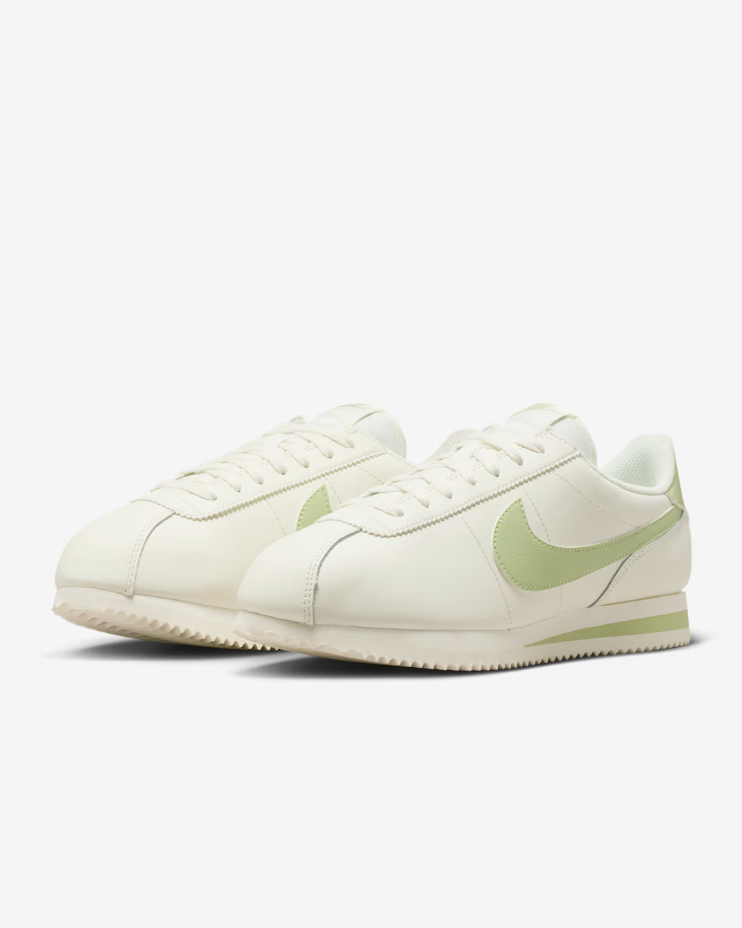 DN1791-117 Nike Cortez Leather Sail Olive Aura (Women's)