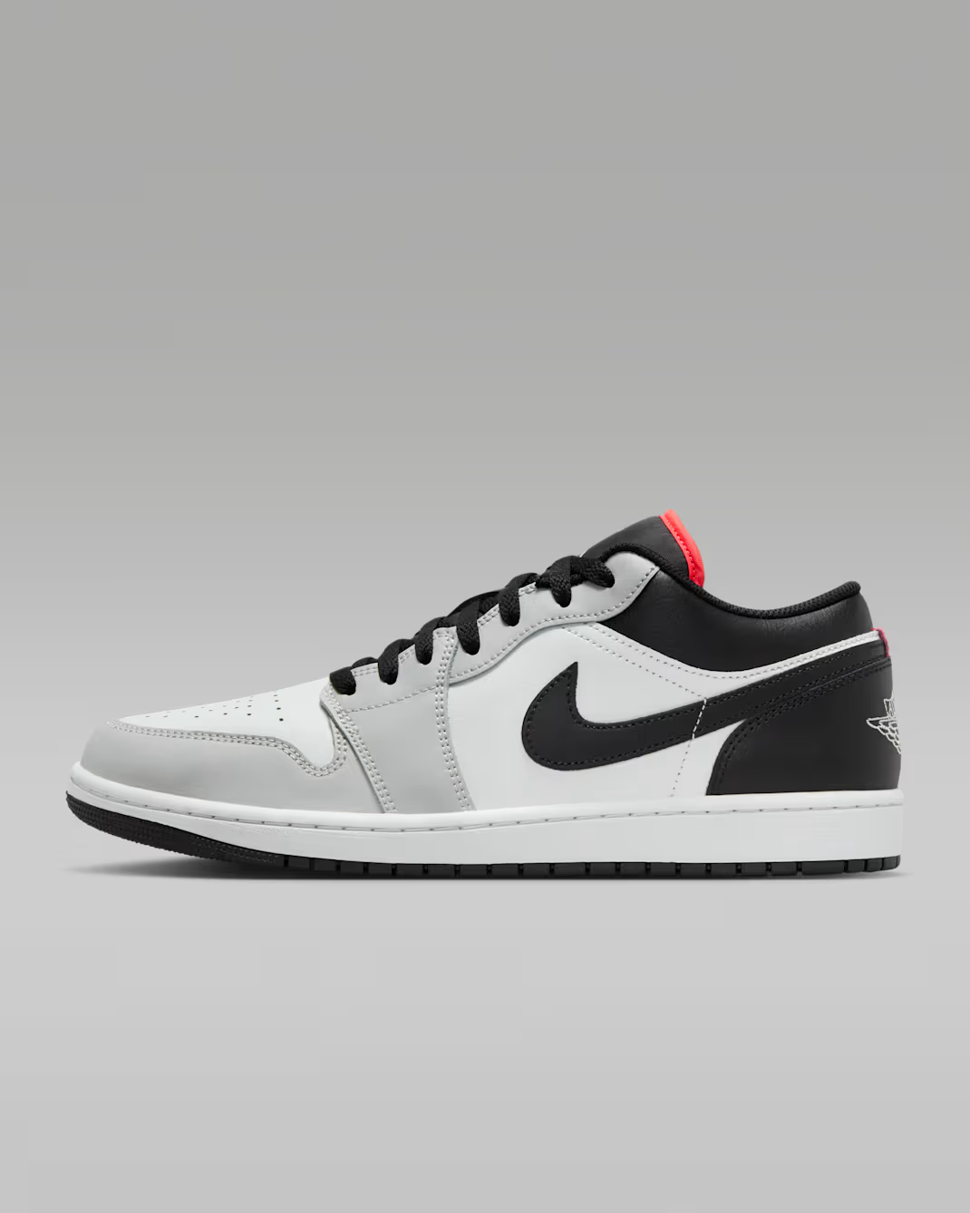 553558-045 Nike Air Jordan 1 Low Neutral Grey Infrared 23 Black (Men's)
