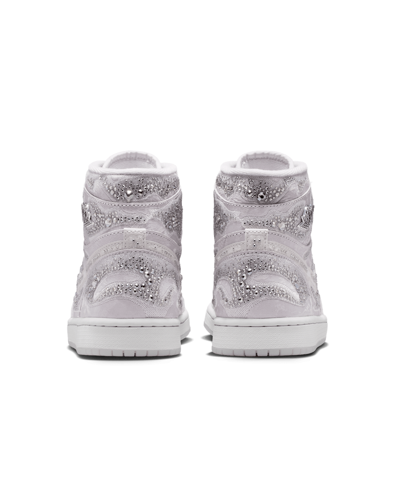 HF6248-002 Swarovski Nike Women's Air Jordan 1 High OG Vast Grey (Women's)