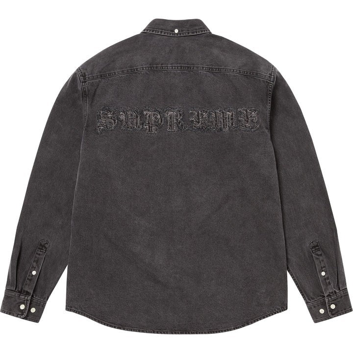 Supreme Applique Denim Shirt Black