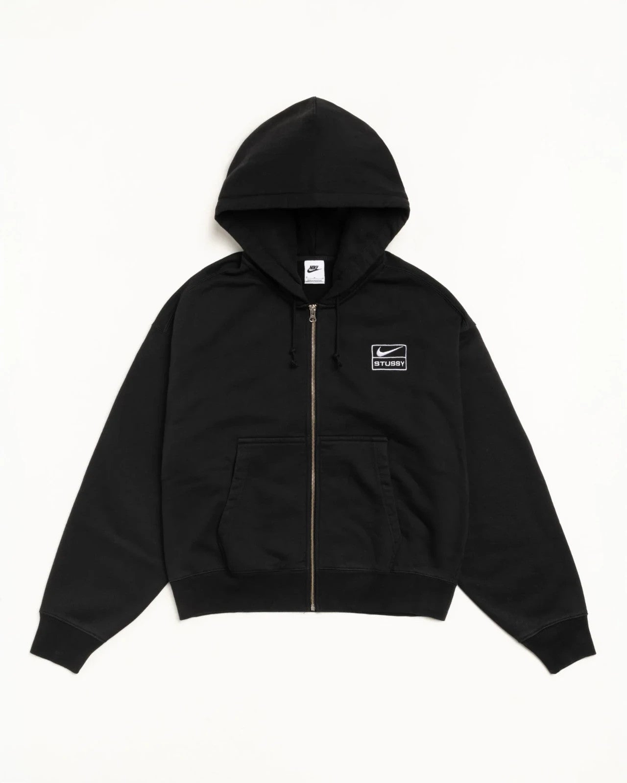 FJ9175-010 Stussy Nike Stone Washed Fleece Zip Hoodie Black (US Size)