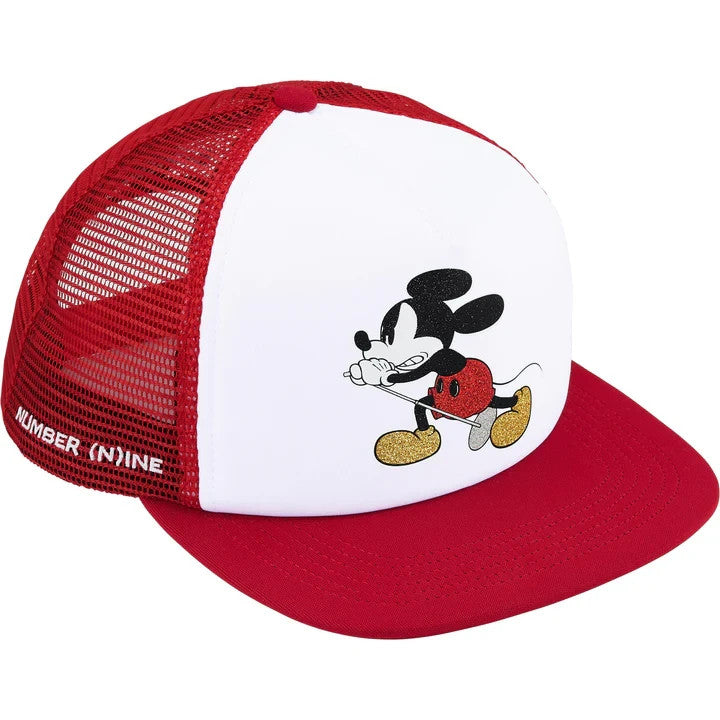 Supreme Number (N)ine Mickey Mouse Mesh Back 5-Panel Red