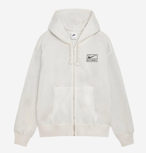 Stussy Nike U NRG FZ Washed Fleece Hoodie Light Bone (24SS)