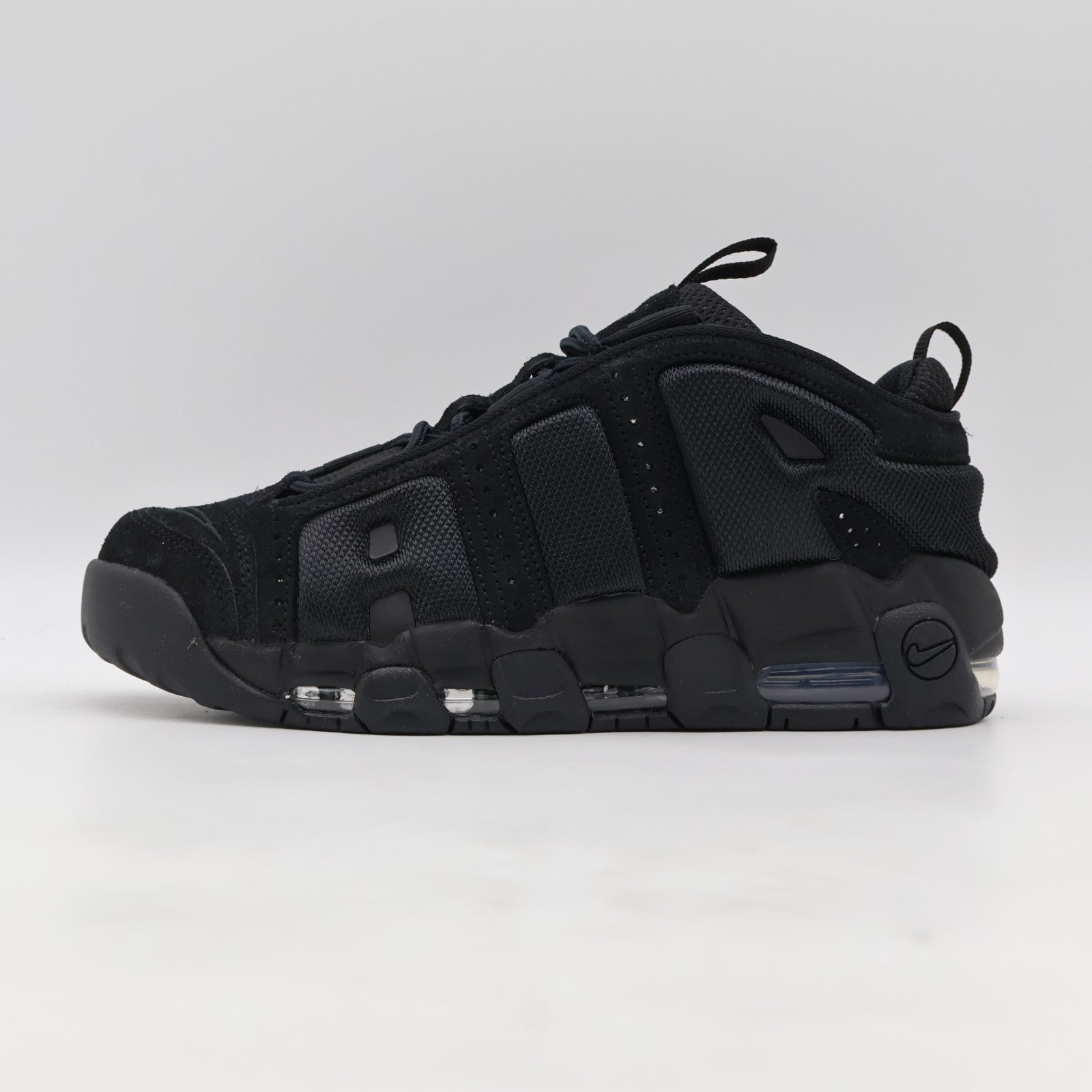 IM6649-001 Nike Air More Uptempo Low Triple Black (Men's)