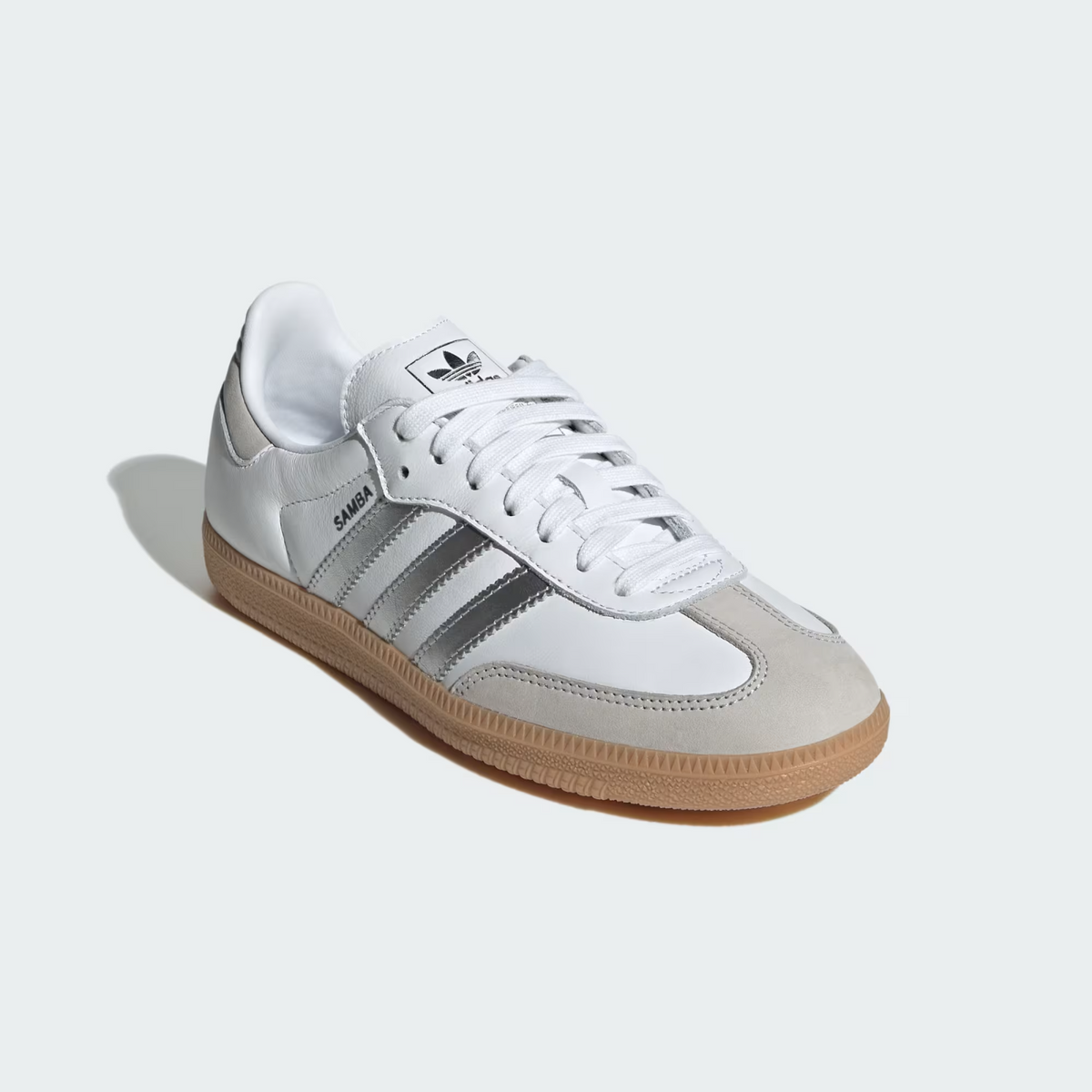 JI2725 adidas Originals Samba OG Cloud White Silver Metallic Grey One (Women's)