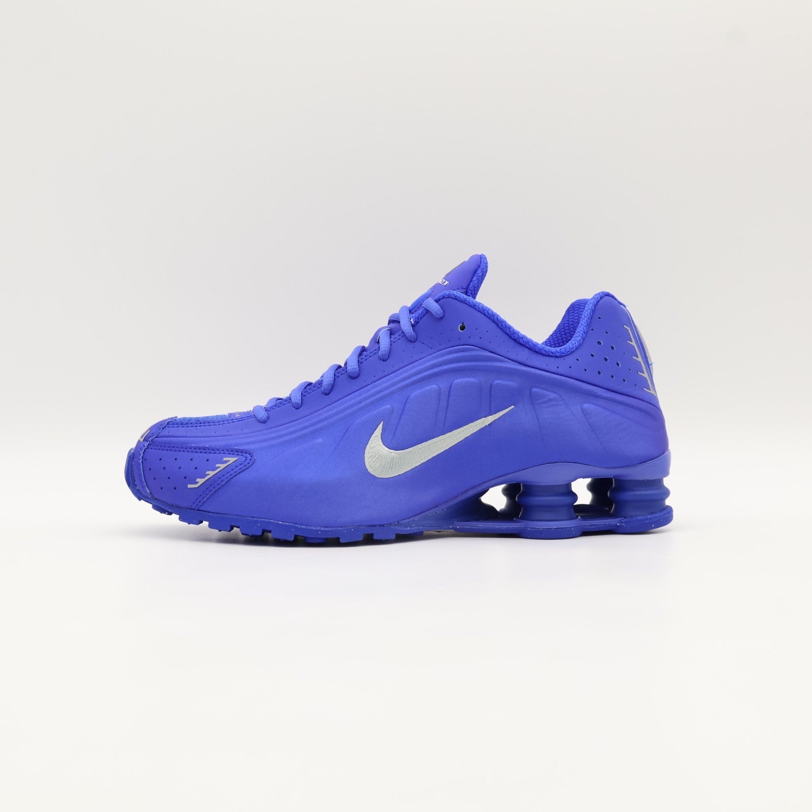 HJ7303-445 Nike Women's Shox R4 Racer Blue and Metallic Silver (Women's)