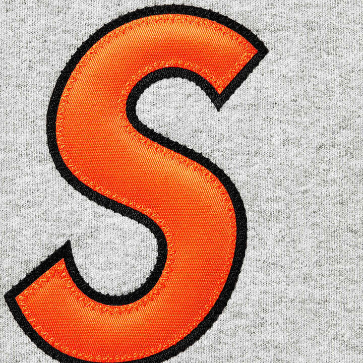 Supreme S Logo Hooded Sweatshirt Heather Grey