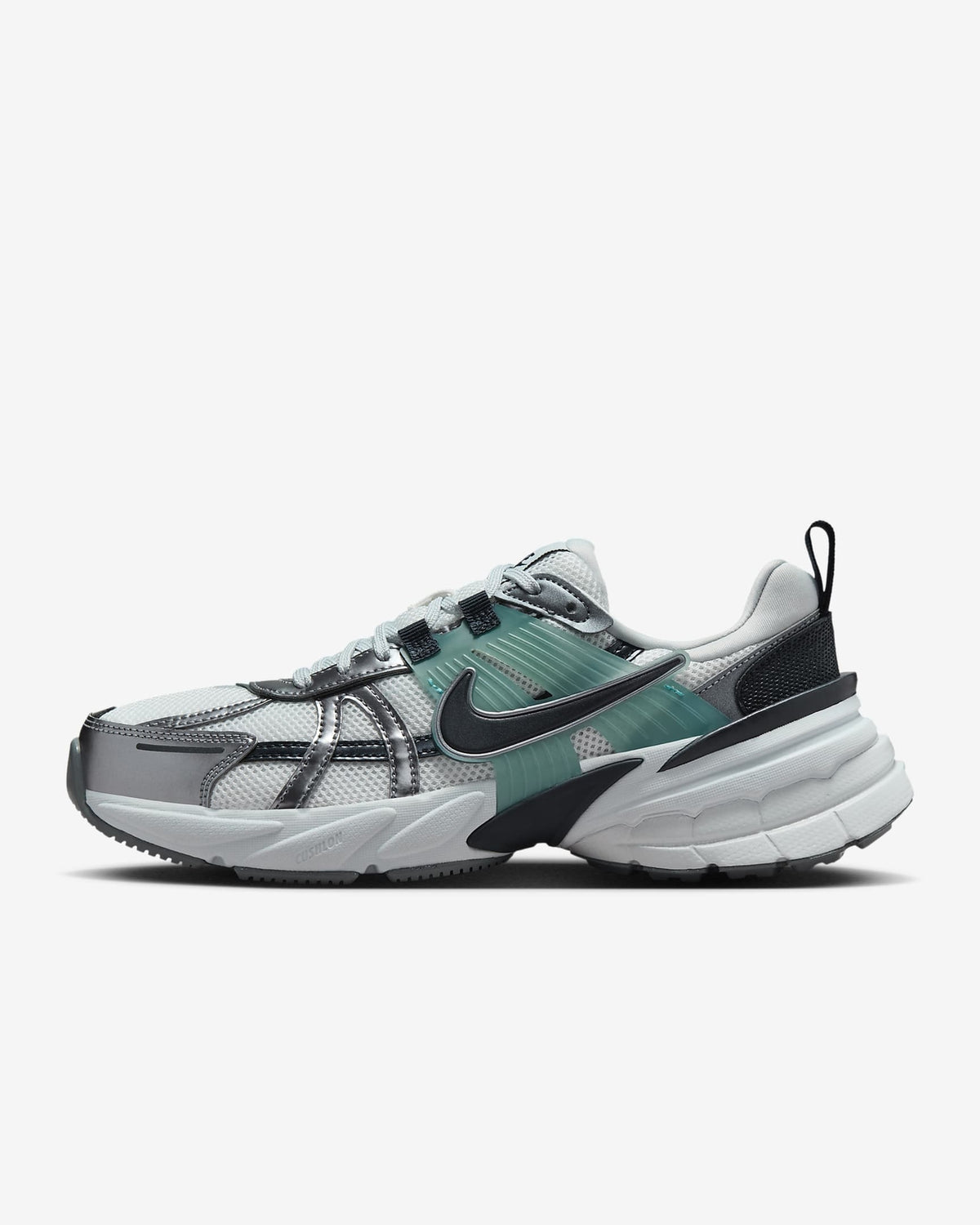 HQ3484-121 Nike Women's V2K Run Summit White Metallic Cool Gray Pure (Women's)