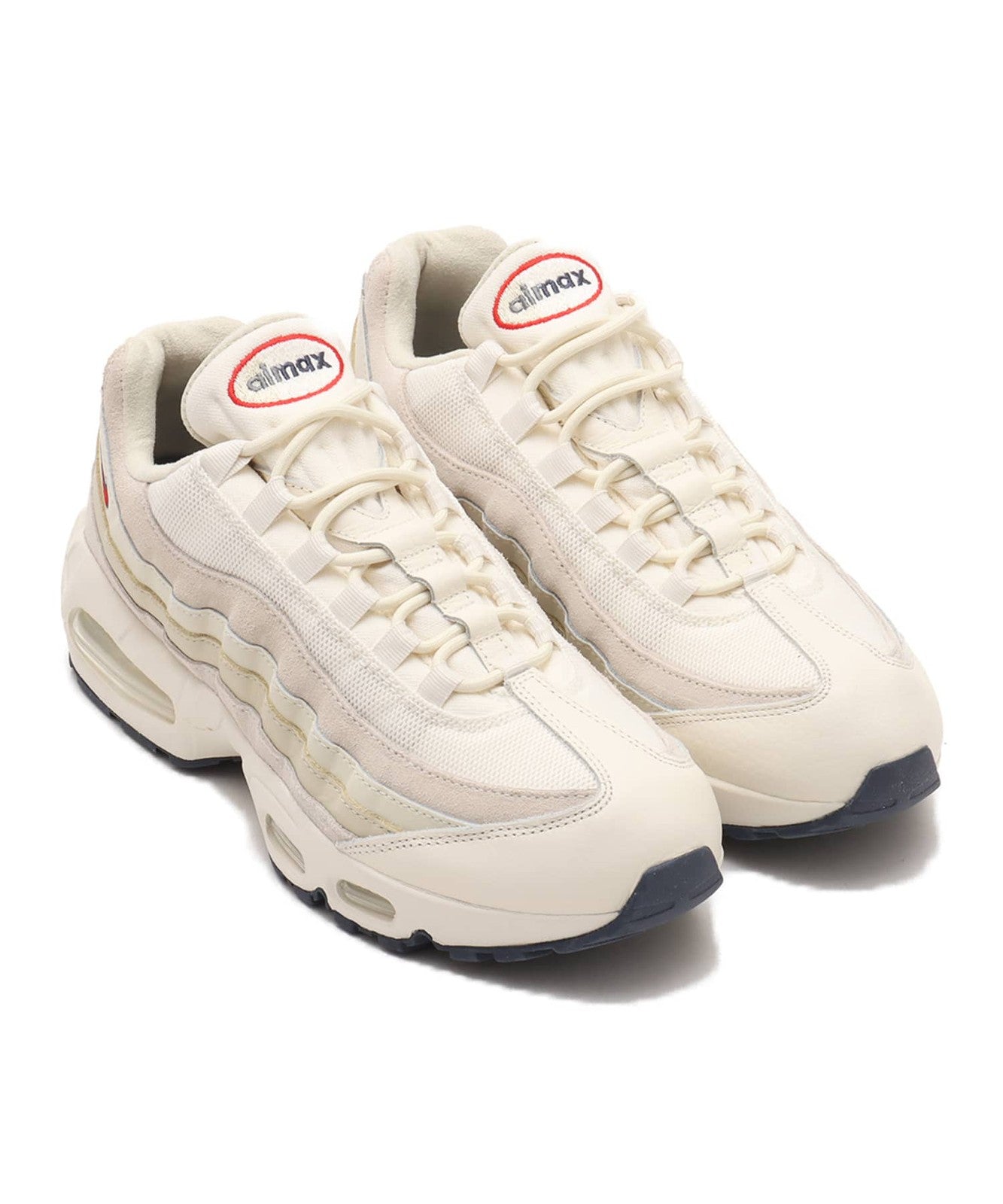 IH4378-110 NIKE AIR MAX 95 OG PRM PALE IVORY/UNIVERSITY RED-LT KHAKI-SAIL(Men's)
