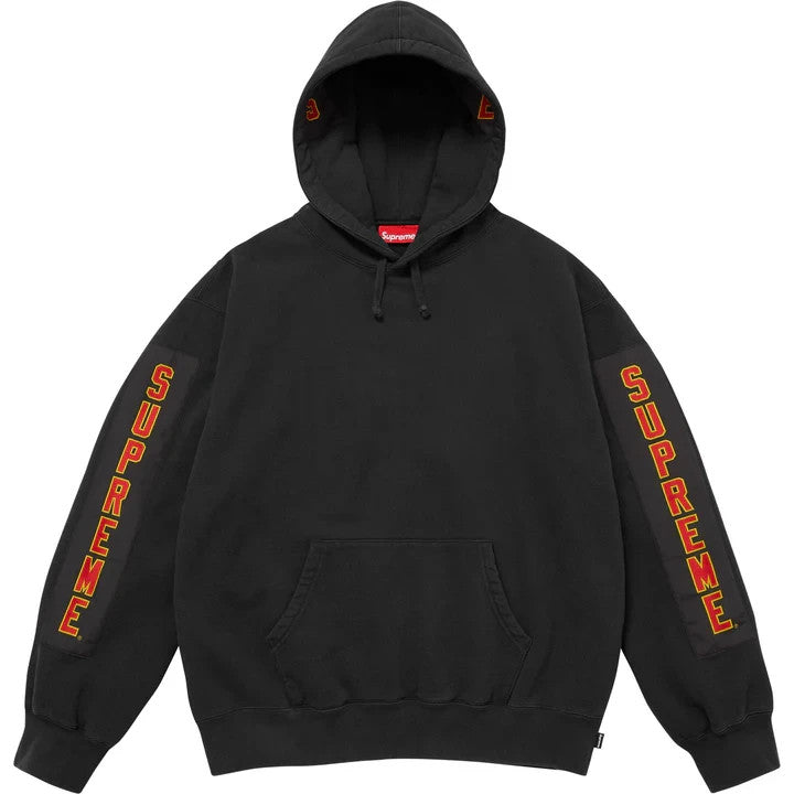 Supreme Woven Patches Hooded Sweatshirt Black