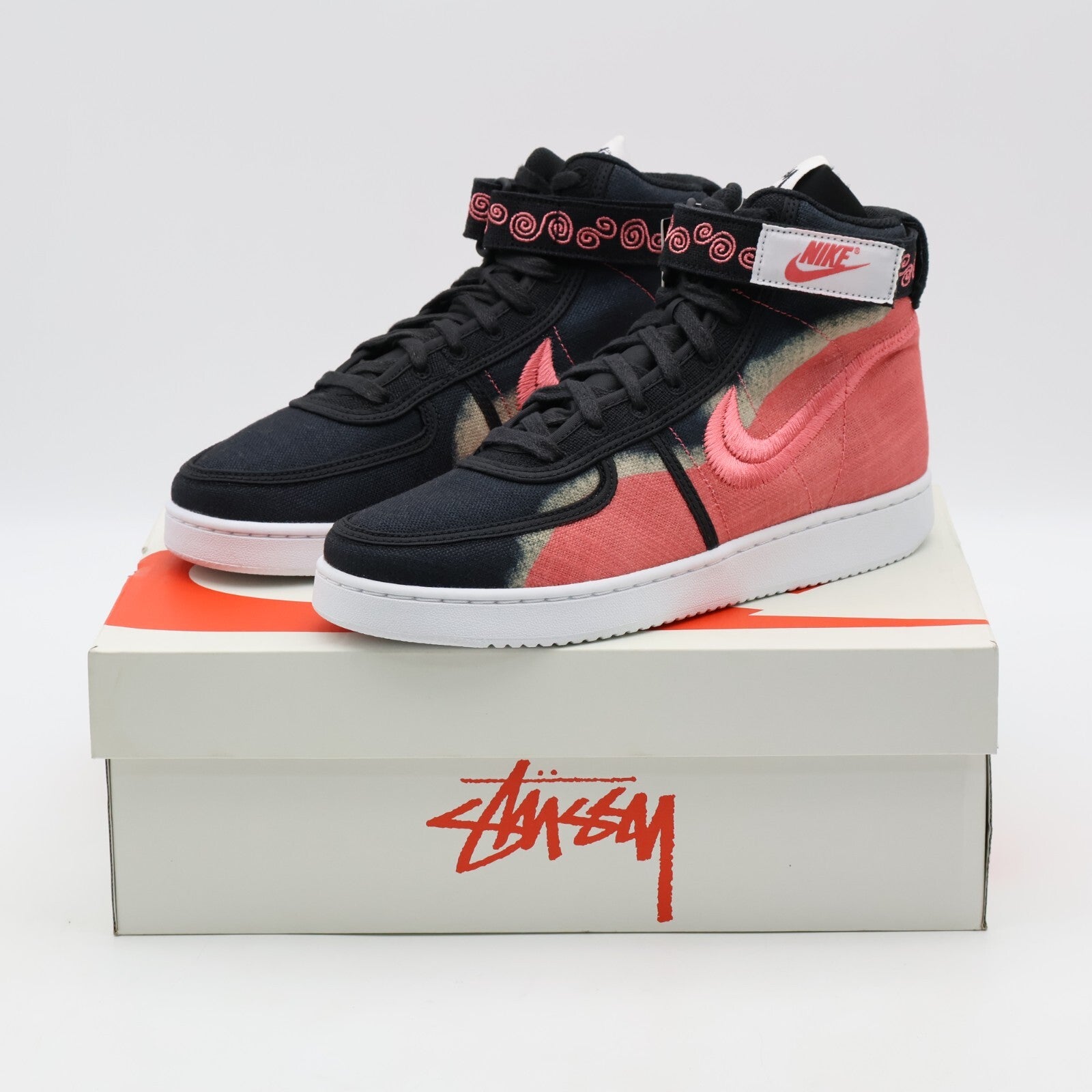 DX5425-002 NOMA t.d. Stussy Nike Vandal High SP Black Sea Coral White (Men's)