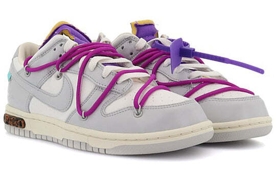 DM1602-111 OffâWhite Nike Dunk Low Lot 28 White Purple (Men's)