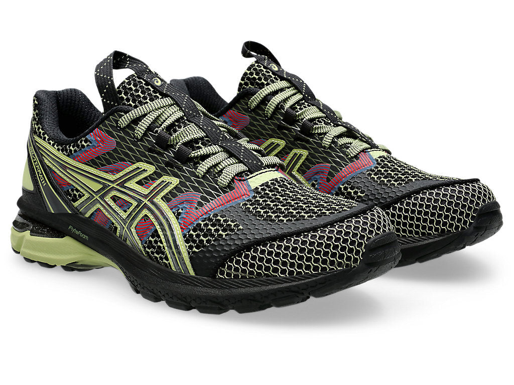 1203A394-001 Asics US4-S Gel-Terrain Black Neon Lime (Men's)