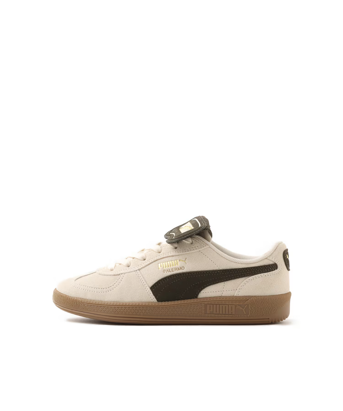 402350-04 PUMA PALERMO PREMIUM SUEDE ALPINE SNOW-DARK OLIVE-PUMA (Men's)
