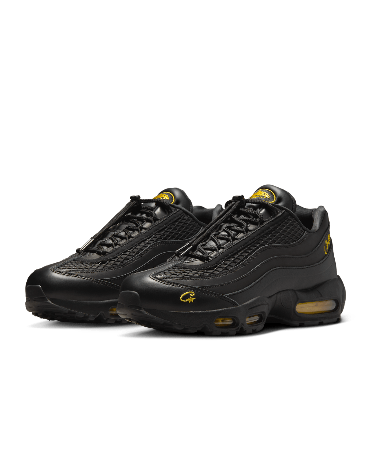 FB2709-003 Corteiz Nike Air Max 95 Black and Tour Yellow (Men's)