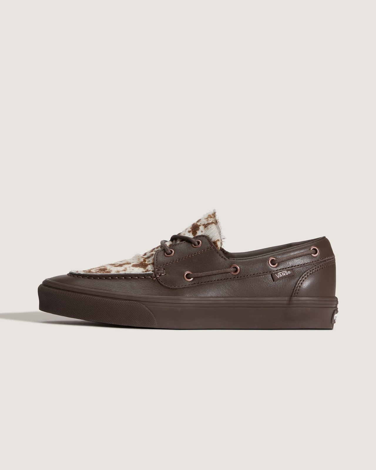 VN000Z96DRB VN000Z96DRB Vans 2 Eyelet Boat Shoe Pony Hair Dark Brown (Men's)