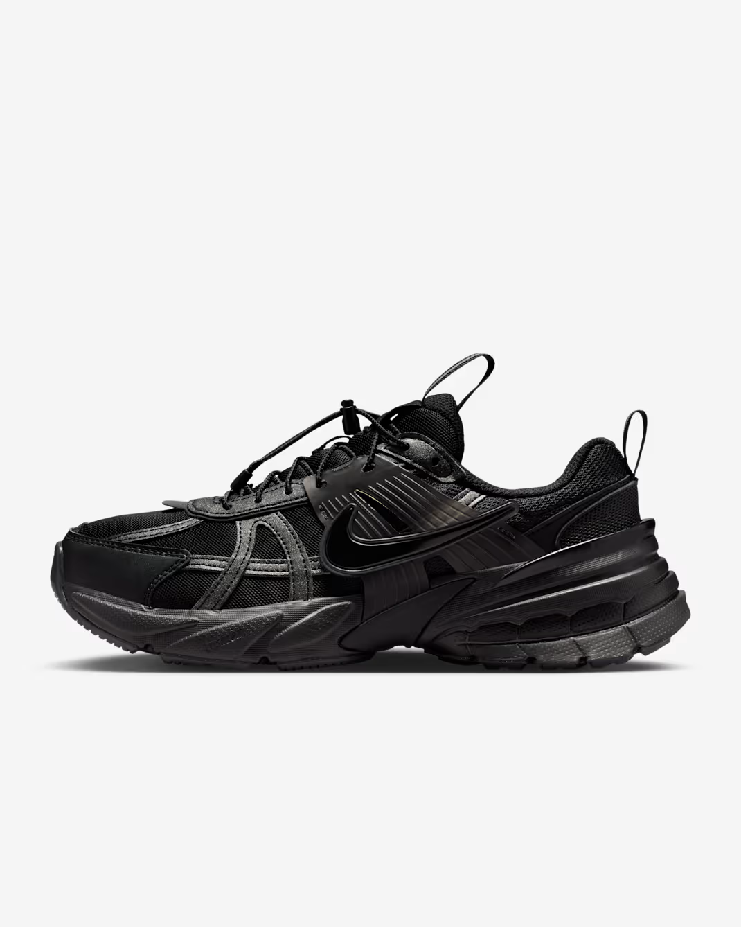 IH0388-001 Nike V2K Run Shoes Black Metallic Silver Anthracite (Women's)