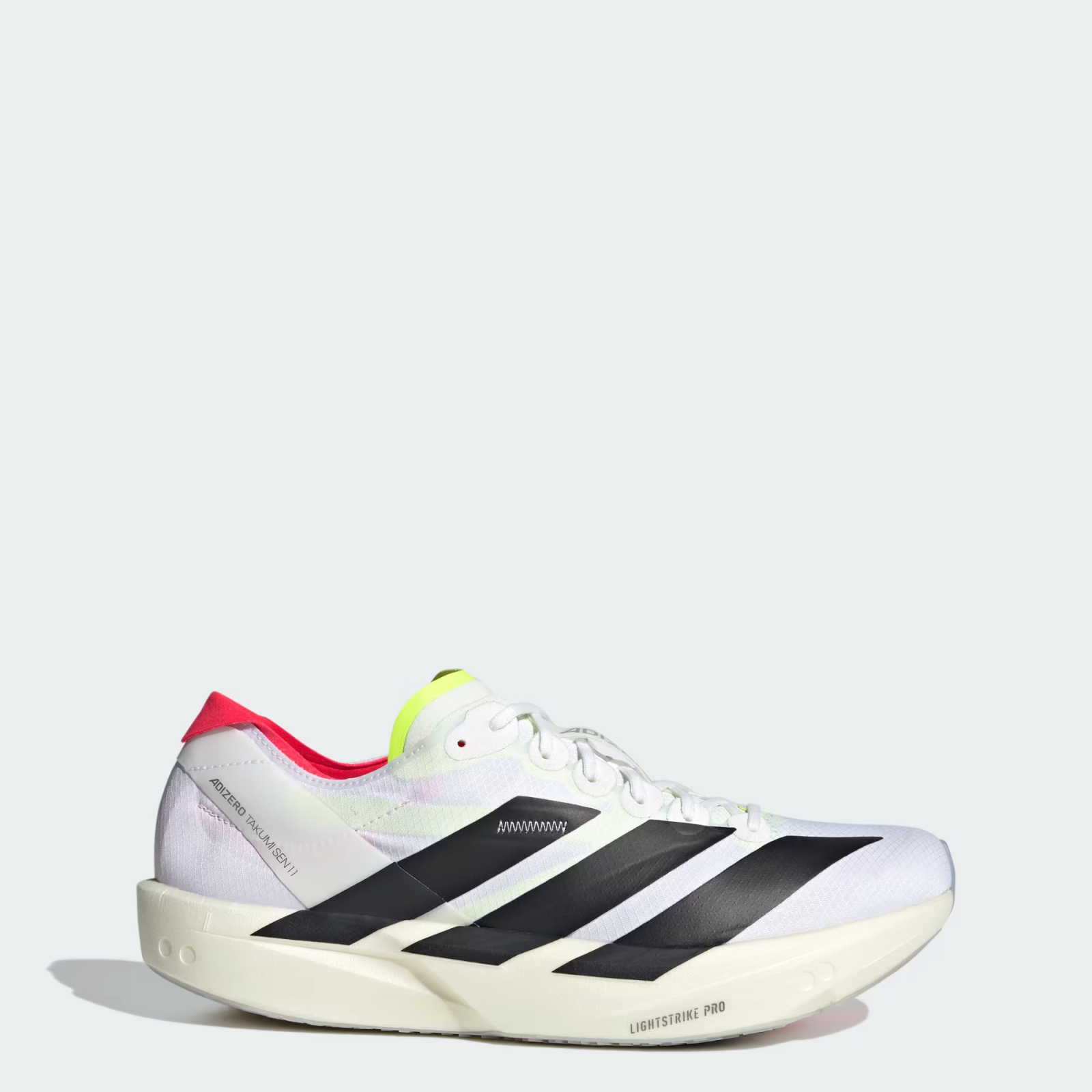 JH8659 adidas Adizero Takumi Sen 11 Cloud White Core Black Lucid Red (Men's)