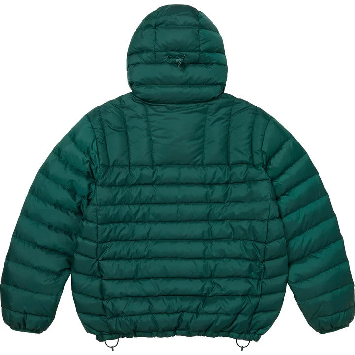 Supreme Micro Down Half Zip Hooded Pullover Dark Green