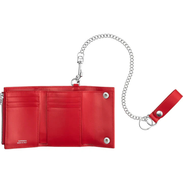 Supreme Leather Chain Wallet (25FW) Red